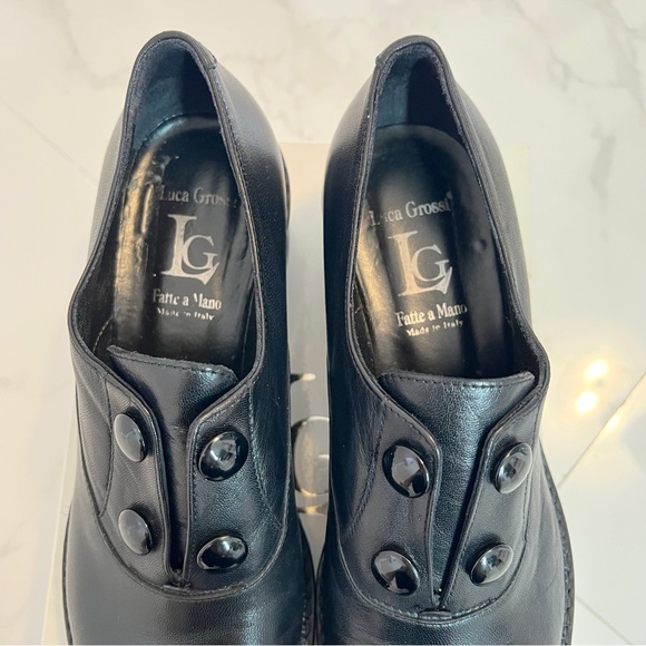 Luca Grossi ITALIAN Black Leather Elastic
Loafers Comfort Shoes Size EU 39 - Picture 7 of 16